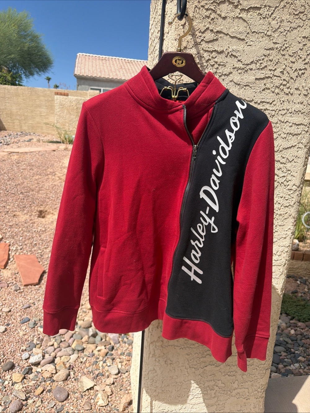 Harley Davidson Jacket Womens XXL Red Zipper  Motorcycle T5